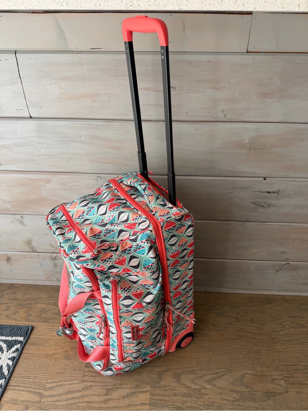 Vera Bradley Lighten Up Rolling Duffel in Go Fish